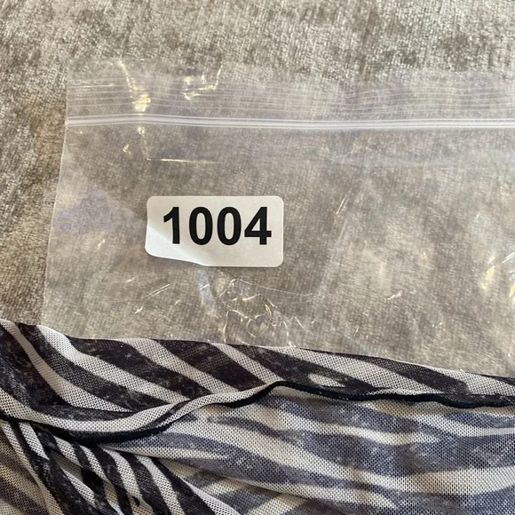 Shein sarong black and white zebra striped. {1004} - Picture 4 of 4